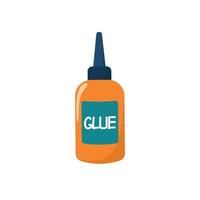 Glue bottle with cap icon. Flat illustration isolated on white background. Craft supplies concept. Perfect for school and DIY vector