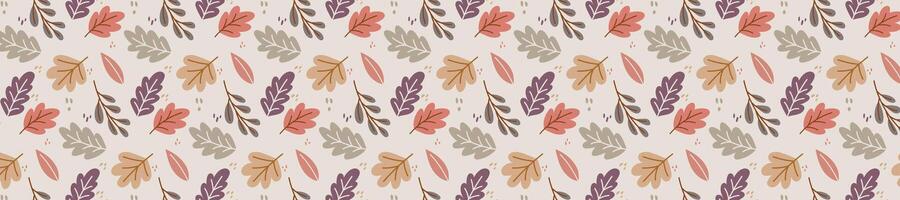 autumn fall leaf seamless pattern background vector