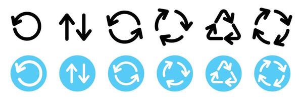 circle circular arrow, refresh looping icon, recycle vector