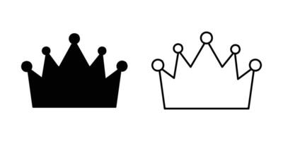 Crown icons set. crown symbol collection. isolated on white background. vector