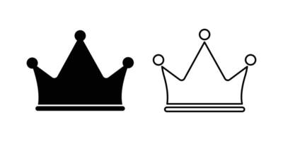 Crown icons set. crown symbol collection. isolated on white background. vector