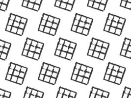 Chalk squares and boxes. Seamless pattern. Crayon hand drawn pencil frames. Charcoal brush straight texture. Scribble black lines strokes background. vector
