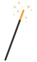 Magic wand flat icon isolated on white background. vector