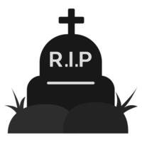 Graveyard element icon isolated on white background. vector