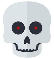 Skull flat illustration isolated on white background. vector