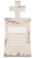 Halloween graveyard flat icon isolated on a white background. vector