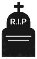 Graveyard flat icon isolated on white background. vector