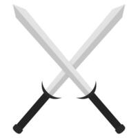Crossed sword icon design isolated on white background. vector