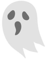 Halloween ghost flat illustration isolated on white background. vector
