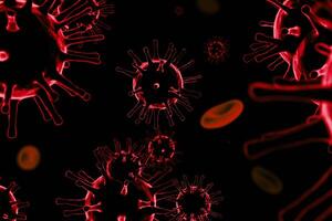 3D illustration of corona virus photo