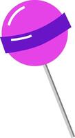 Colorful candy on stick flat hand drawn style isolated on white background. Design elements symbol Editable icon silhouette lollipops for menu, advertising and banners EPS10 vector