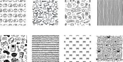 Hand Drawn Patterns Doodle background. vector