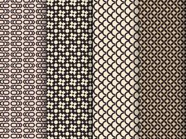 Geometric Shapes Pattern Set. Abstract Seamless Patterns Collection vector
