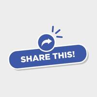 Share this sticker button label badge flag sign symbol vector