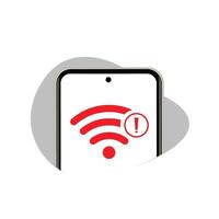 no internet connection on smartphone concept flat design vector