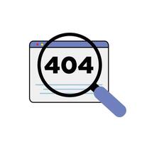 404 page not found error vector
