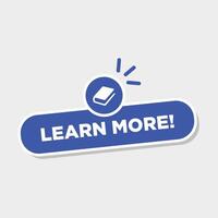 Learn More sticker button label badge flag sign symbol vector