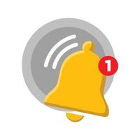 Bell Notification pop up, unread new notifications concept illustration flat design vector