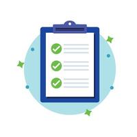 all Clipboard tasks have been completed concept illustration flat design, simple and modern graphic element vector