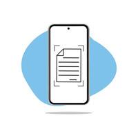 Scan, capture Document concept illustration flat design . modern graphic element vector