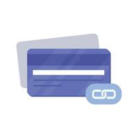 link to bank account, connect to debit card concept illustration flat design vector