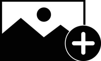 Add image icon . Add photo icon . Add picture icon . Image with plus icon vector
