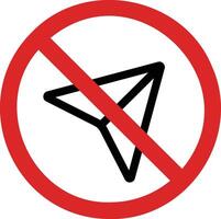 No send message sign isolated on white background . No send sign . illustration vector