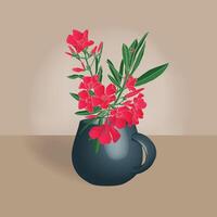 Cup with flowers. 3D rendering. Can be used to create postcards, covers, packaging, souvenirs vector