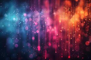 Abstract Cosmic Lights and Bokeh in Vivid Gradient for Modern Digital Design photo