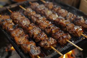 Grilled BBQ Skewers Perfect for Summer Cookouts and Culinary Celebrations photo