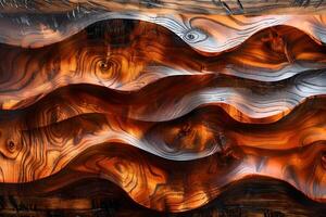 Abstract Wooden Texture with Wavy Patterns for Creative Design Projects photo