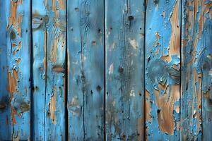 Rustic Weathered Blue Wood Texture for Vintage Design and Background Projects photo