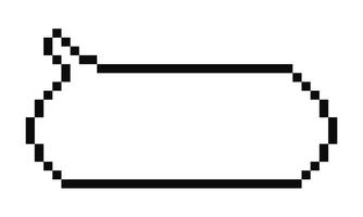 Pixel speech bubble cloud 8 bit y2k digital retro message. Game talk box, comment. Text frame border. vector