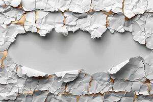 Torn Paper Background with Rough Textured Layers for Creative Design photo