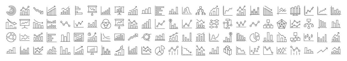 Simple Linear Icon of Progress Bar, Diagram, Statistics. Editable Stroke. Minimalistic Linear Pictogram for Design of Cards, Apps, Banners, Posts vector