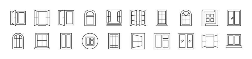 Related Icon Set. Editable Stroke. Suitable for Web Sites, Books, Cards, Apps vector