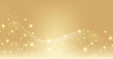 luxury gold bokeh background with realistic shine glare vector