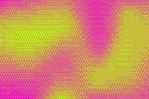 Pink bitmap background with pixel pattern. Dotted retro game pattern gradient. Abstract grunge and noise effect. Cyberpunk mosaic wallpaper vector