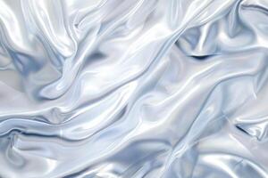 Abstract Draped Silver Fabric with Soft Light Reflection photo