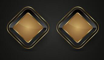 Two identical diamond-shaped icons positioned side by side. Each diamond has a golden, metallic appearance in the center, giving it a sleek vector