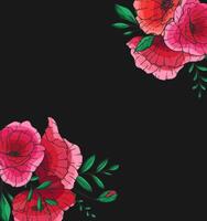 Remembrance day frame template design. Lest we Forget.Poppy Flower Illustration. Red Poppies. Botanical Background. Hand drawn floral background template. Poppy Bouquet. vector