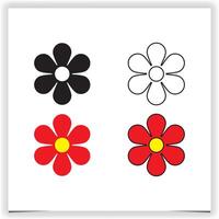 simple flower bloom design template vector