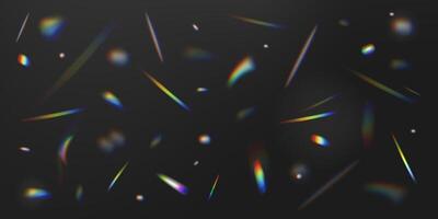 Mesmerizing iridescent light effect background. Abstract vibrant rainbow blurred illustration for wallpapers, digital designs, enhancing visual projects with a captivating, modern aesthetic. vector