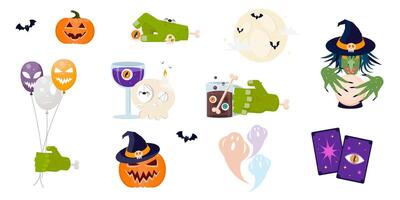 Set of different Halloween characters vector