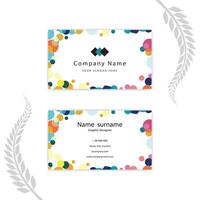Print round shape business card template. vector