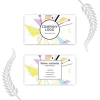 Print professional Abstract colorful business card concept. vector