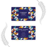 Print Abstract grammatic business card concept. vector
