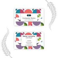 Print color Abstract business card template. vector