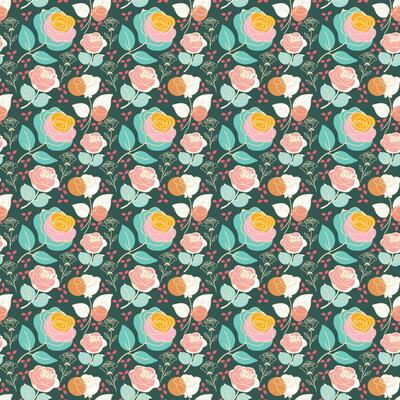 Seamless Pattern With Rose flowers, fashion, fabric, textile, print or wallpaper, illustration