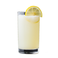 Refreshing lemonade drink with lemon slice on a transparent background png